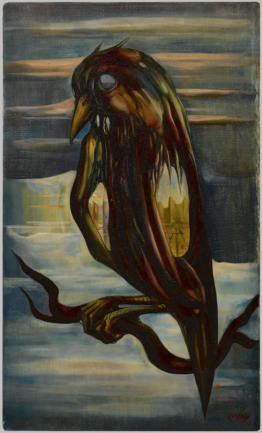 Leon Kelly - Winter Bird - 1942 oil on canvas