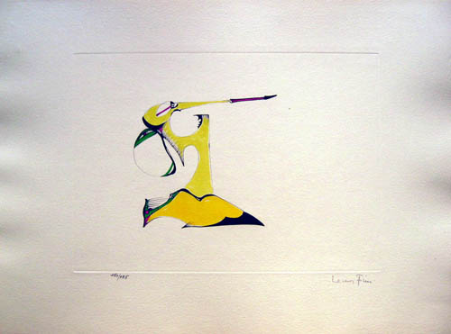 Leonor Fini - Plate 17 - Des garcons des colonies de vacances... - Le Temps de la Mue - 1975 hand colored etching