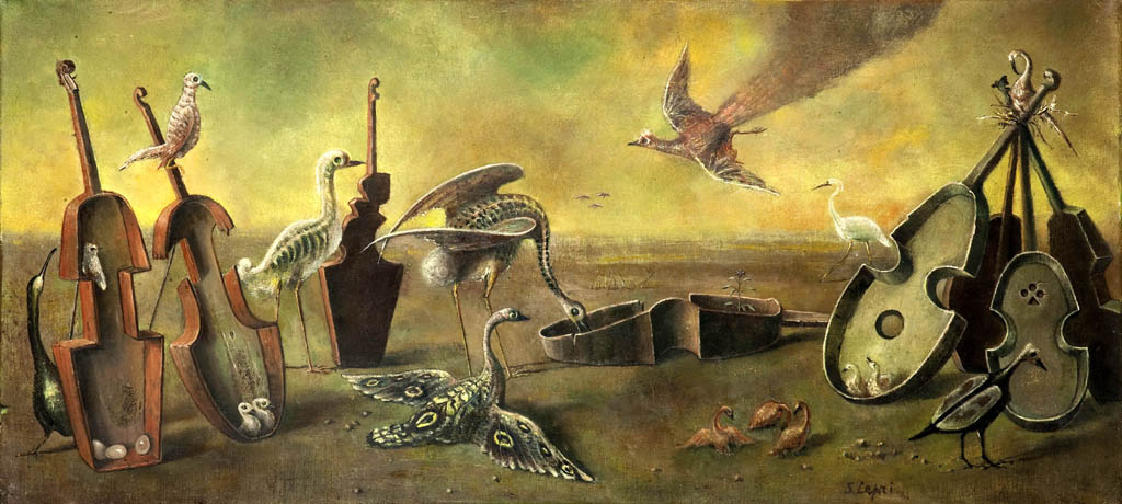 Stanislao Lepri - L'oiseau de feu (The Firebird) - 1961 oil on canvas