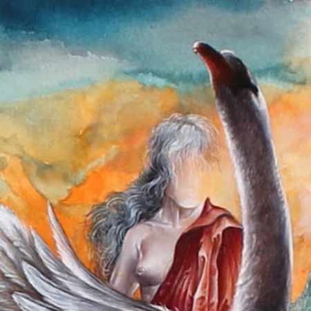 Dietrich Schuchardt - Der Schwan (The Swan) - 2003 gouach on board