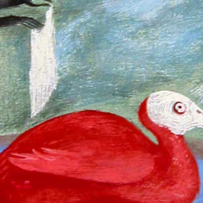 Leonora Carrington - Bird Bath - 1978 color serigraph