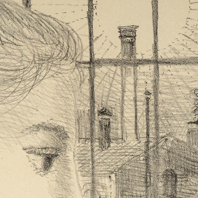 Paul Delvaux - Le Secret (The Secret) - 1966 lithograph