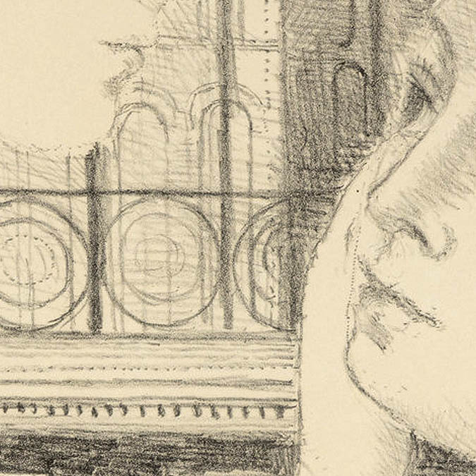 Paul Delvaux - Le Secret (The Secret) - 1966 lithograph
