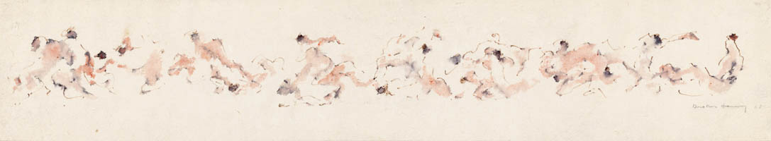 Dorothea Tanning - On Paper: The Friezes - Untitled - 1968 ink and wash on paper