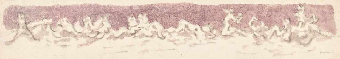 Dorothea Tanning - Untitled (Frieze) - c.1968 watercolor and graphite on Japan paper