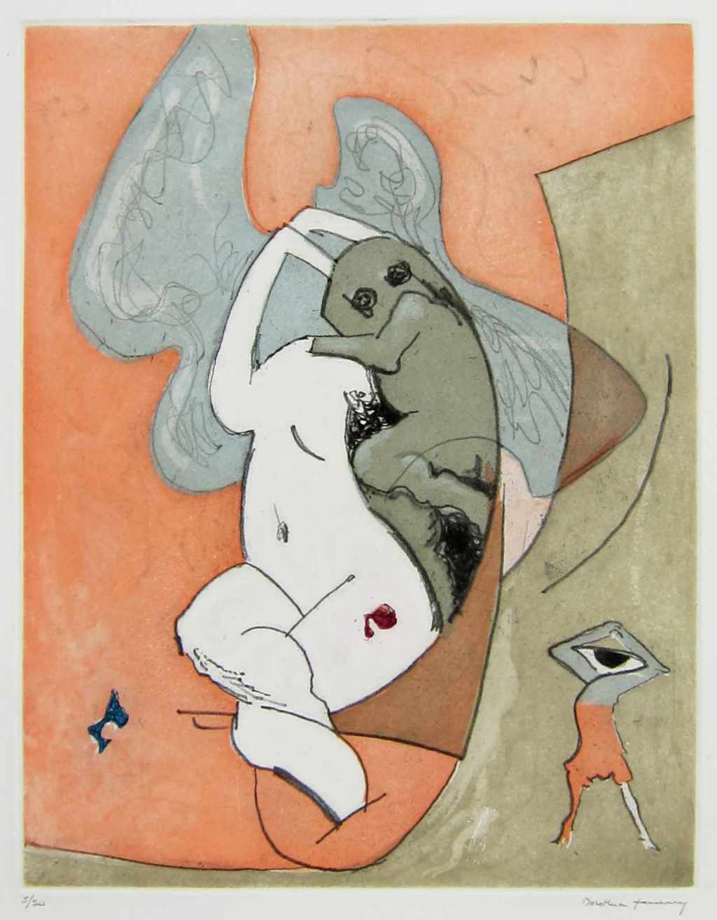 Dorothea Tanning - Etched Murmurs - 1984 color etching
