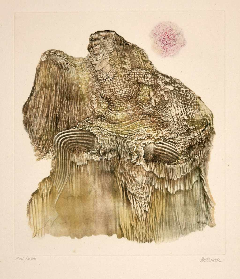 Hans Bellmer - La Pauvre Ann - 1968 color etching