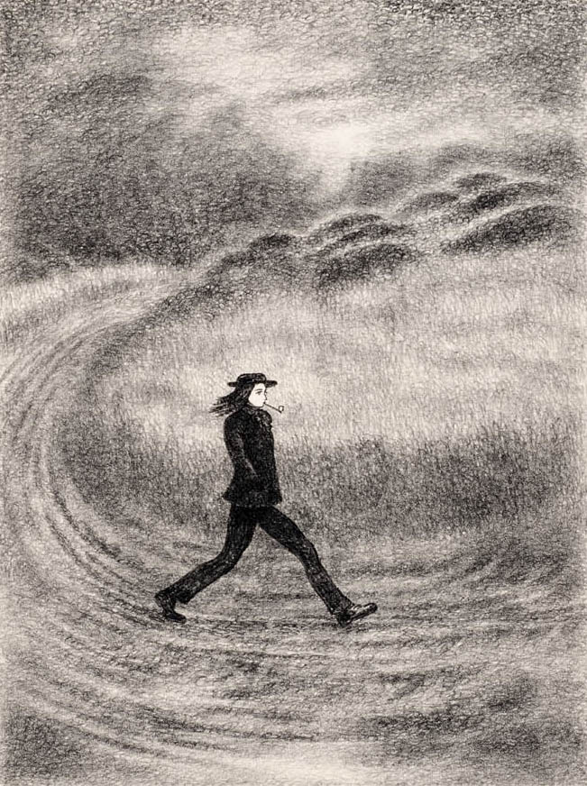 Valentine Hugo - Portrait of Rimbaud - 1961 lithograph