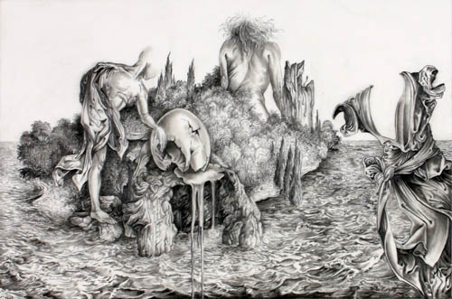 Dietrich Schuchardt - Insel der Wunsche (Island of Desire) - 2001 pencil on vellum