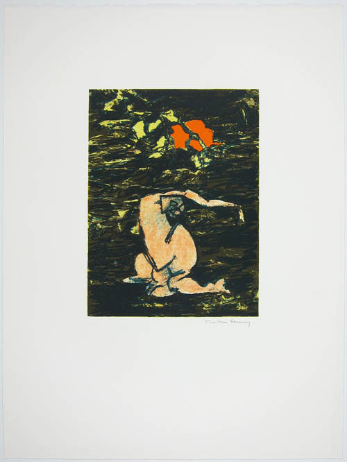 Dorothea Tanning - Orange Moon - 1974 color lithograph