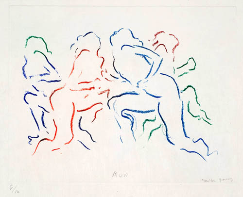 Dorothea Tanning - Run - 1992 color lithograph