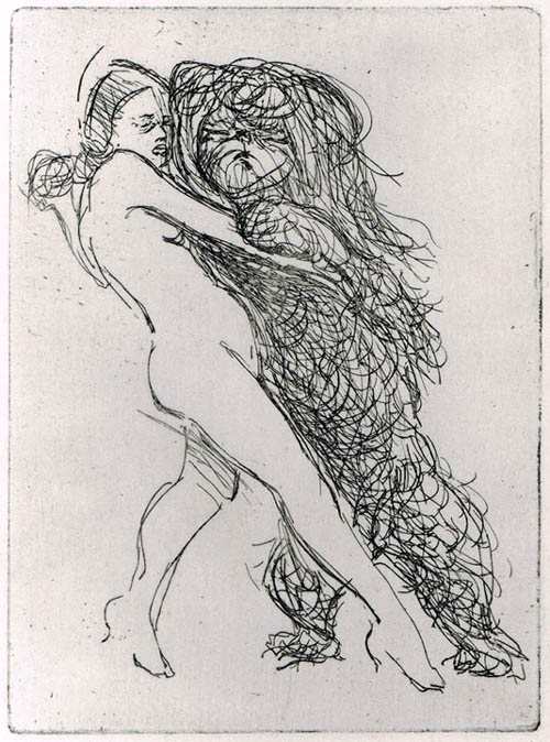 Dorothea Tanning - Tango - 1953 etching