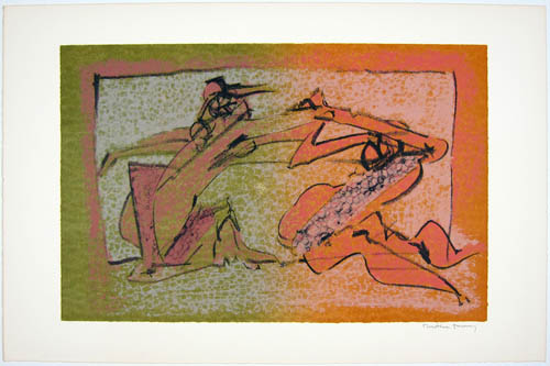 Dorothea Tanning - Combat - 1975 color lithograph