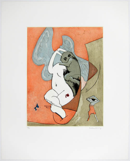 Dorothea Tanning - Etched Murmurs - 1984 color etching