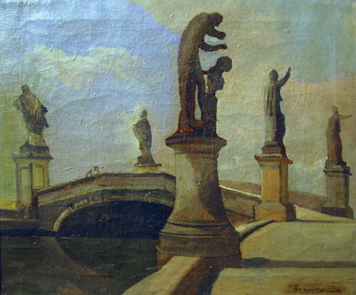 Eugene Berman - Il Prato della Valle - 1931 oil on canvas