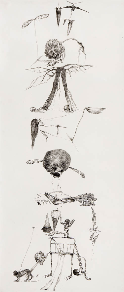 Nino Japaridze | Au fil de la vie (Thread of Life) - 2008 ink on paper