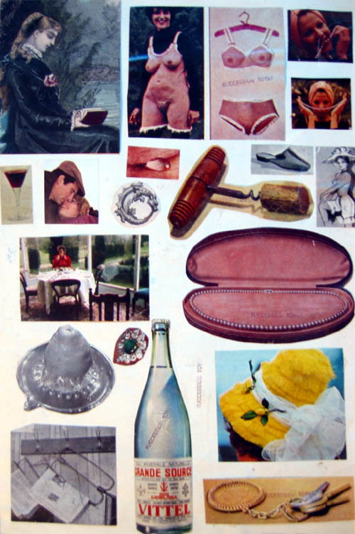 Toyen (Marie Cerminova) - Sans Titre (Untitled) - c.1970 double sided collage