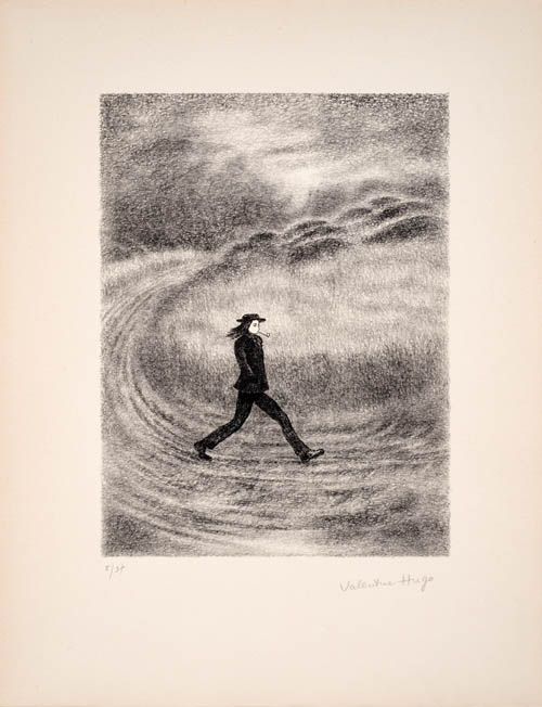 Valentine Hugo - Portrait of Rimbaud - c.1961 lithograph