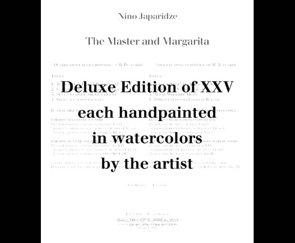 Nino Japaridze - The Master and Margarita - Deluxe Portfolio - 2012 portfolio of four hand painted etchings