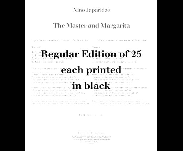 Nino Japaridze - The Master and Margarita - Regular Portfolio - 2012 portfolio of four etchings