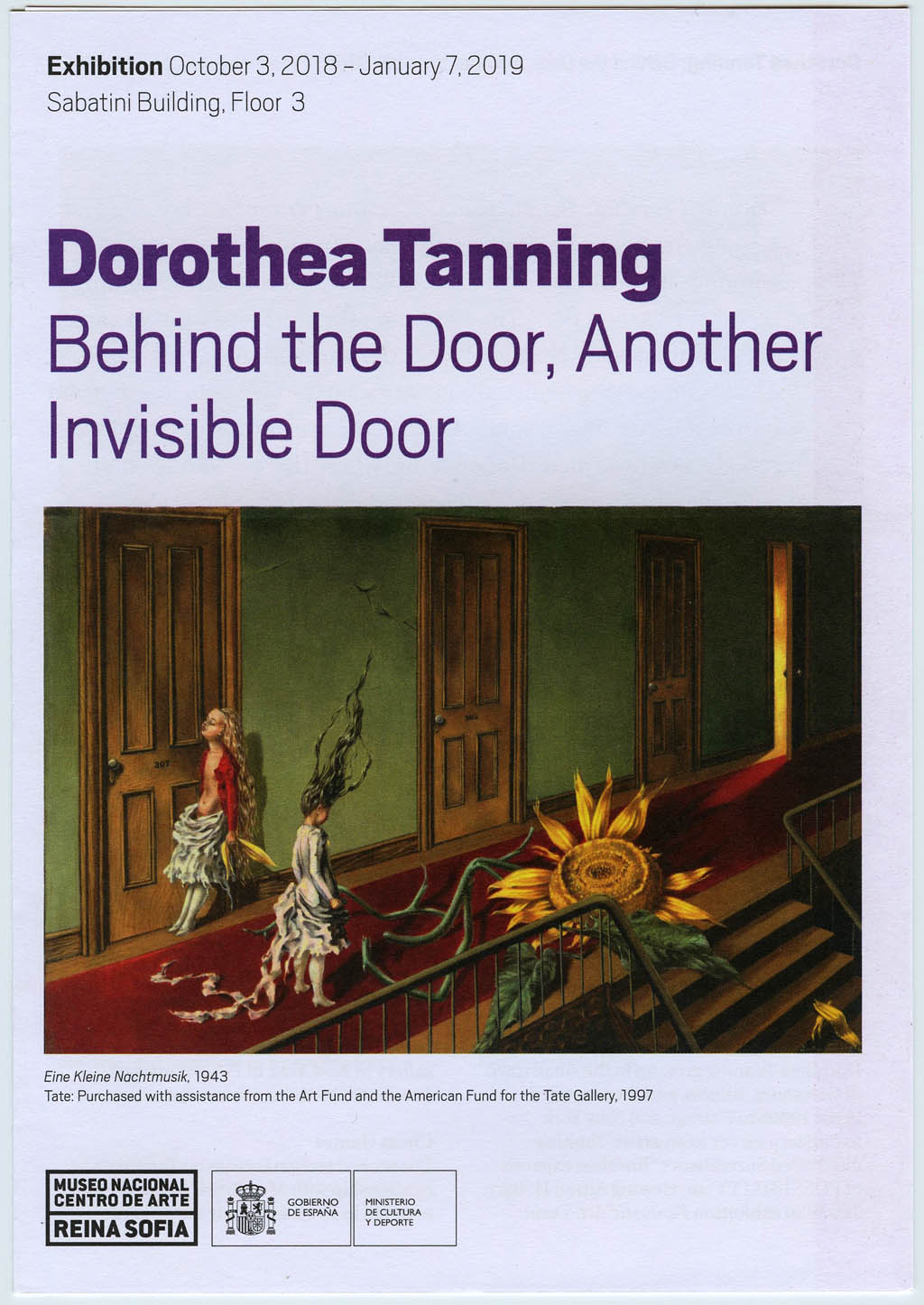Dorothea Tanning - 2018 Reina Sofia Retrospective Exhibition Pamphlet