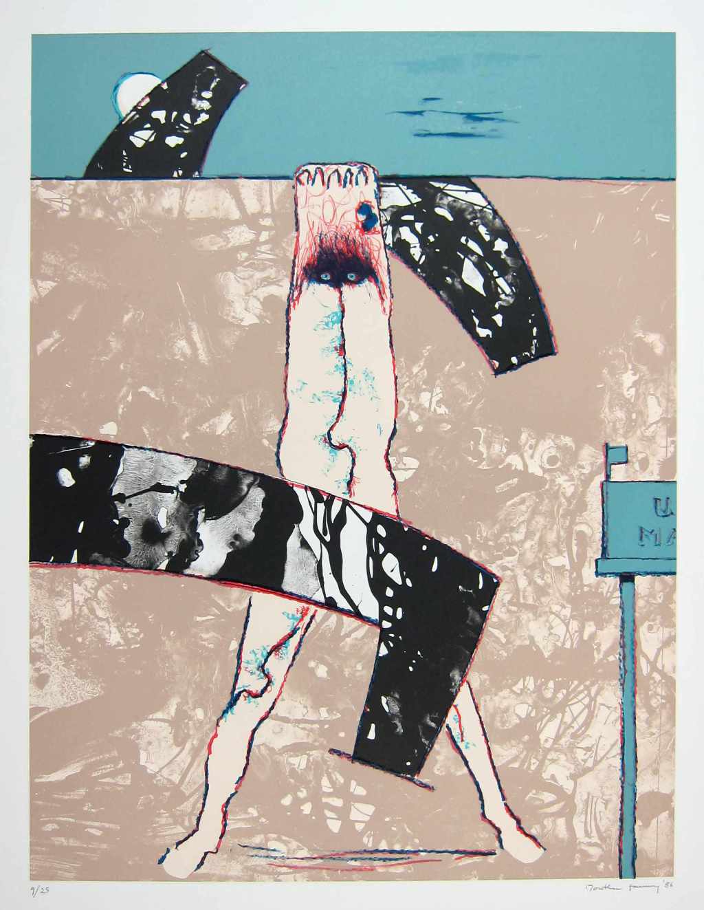 Dorothea Tanning - Rural Route - 1986 color lithograph