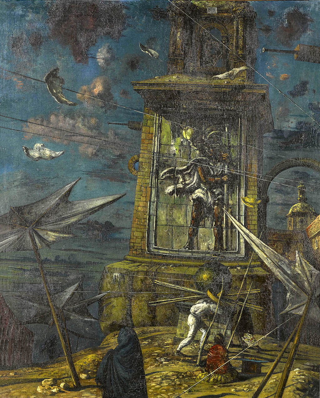Eugene Berman - La Torre de S. Cristobal (The Tower of Saint Christopher) - 1948 oil on canvas