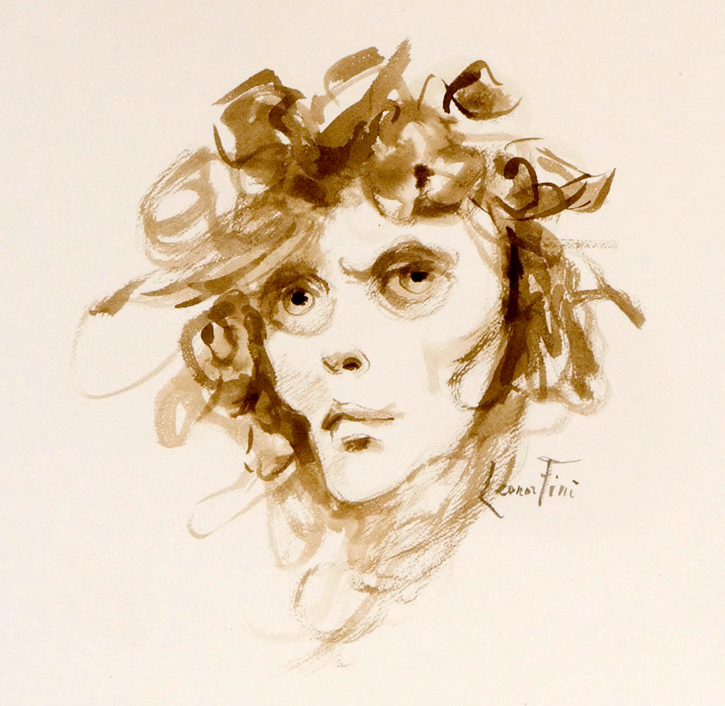 Leonor Fini - Carmilla: A Guest - 1983 watercolor on paper