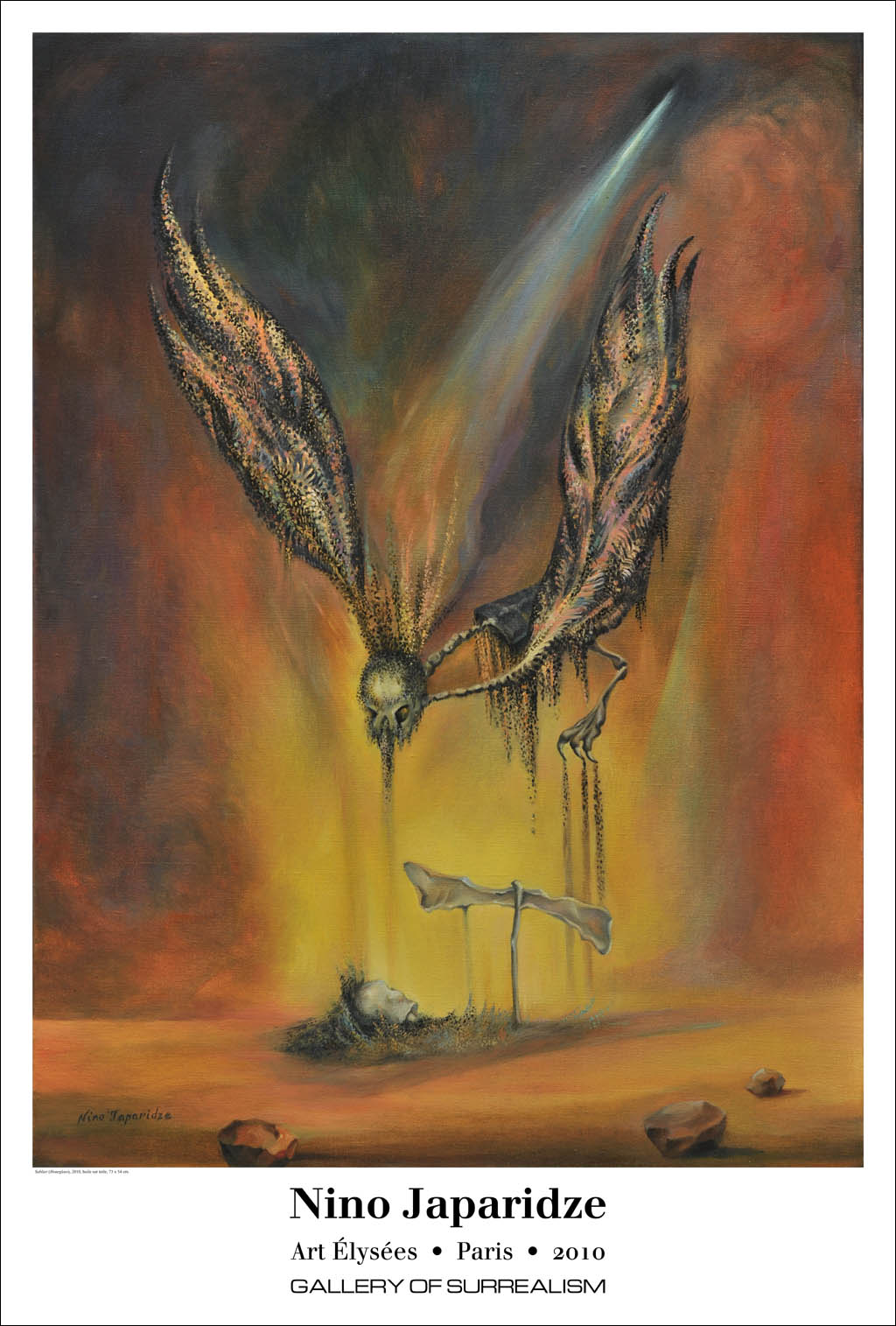 Nino Japaridze - Art Elysees Paris, 2010 - Sablier (Hourglass) - 2010 color exhibition poster