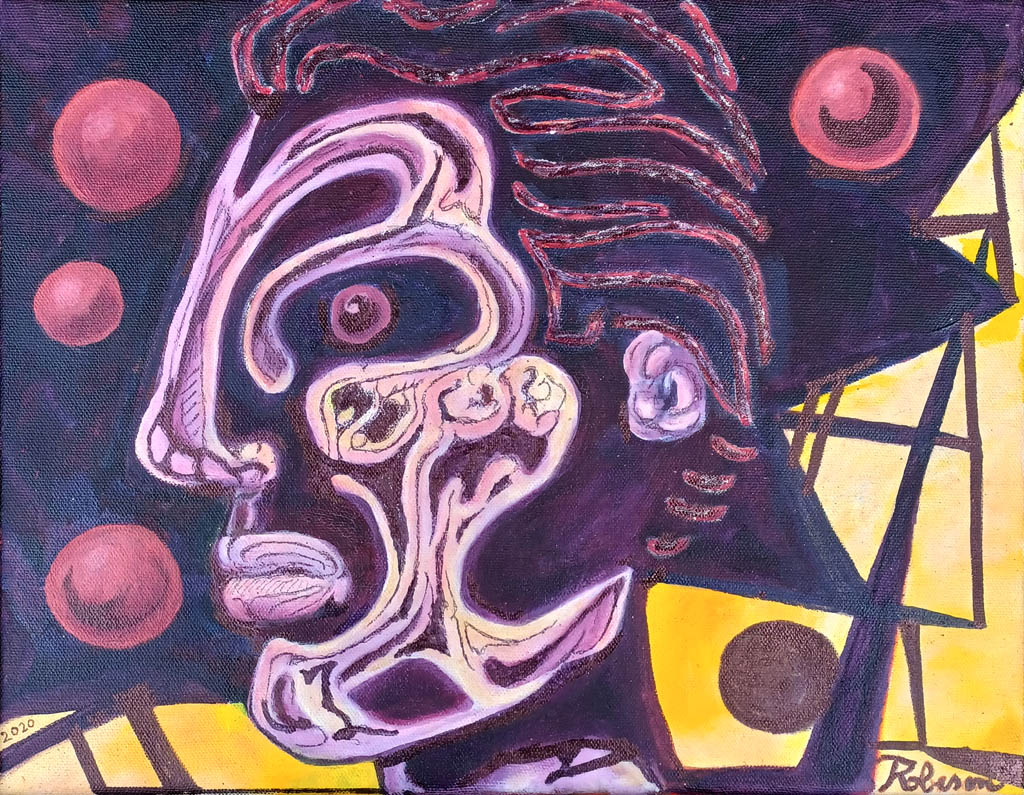 Stephen Robeson-Miller - The Storm Within - 2020 oil and ink on canvas